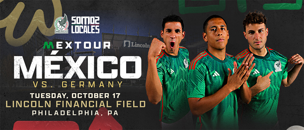 Mexico vs. Germany on Tuesday, October 17, at 8:00 p.m