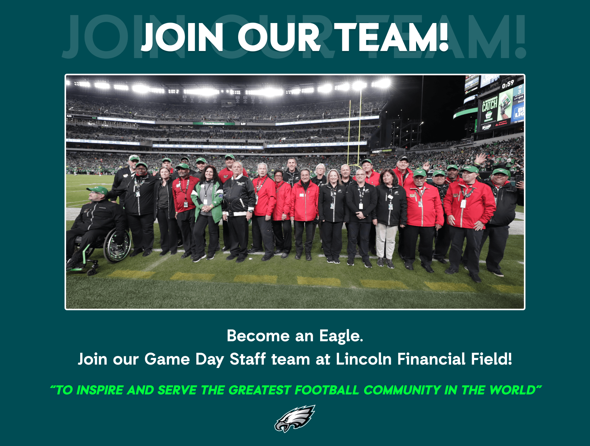 Join our Eagles Gameday Staff today!